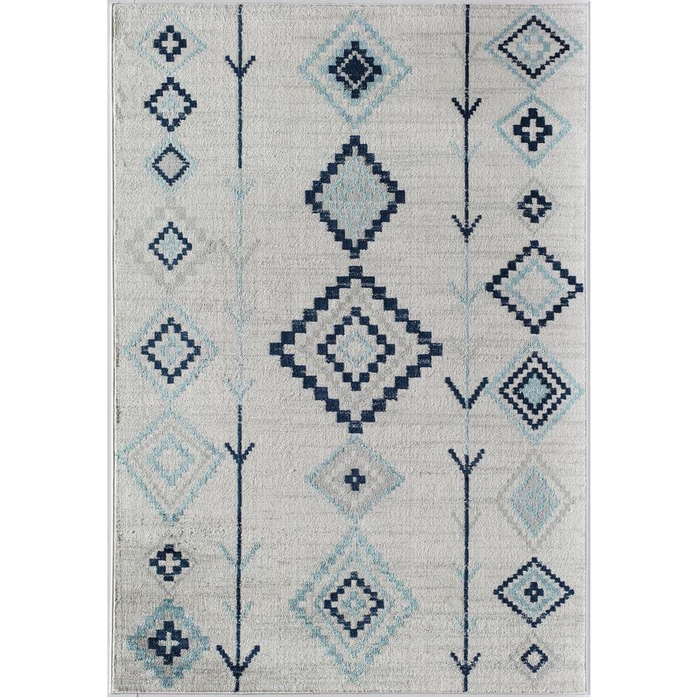 Rugs America CosmoLiving By Cosmopolitan Native Ice 2 X 8ft. Indoor ...