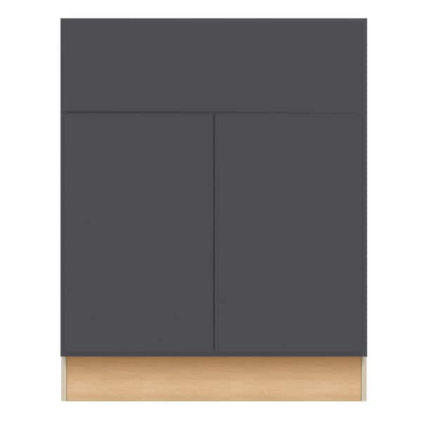Home Decorators Collection Hargrove 24 in. W x 24 in. D x 34.5 in. H Assembled Plywood Sink Base Kitchen Cabinet in Valiant Onyx with Soft Close