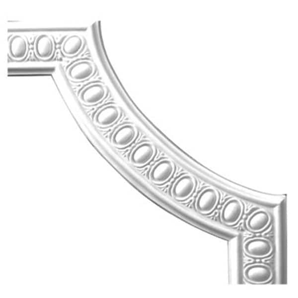 American Pro Decor 1 in. x 16-1/8 in. x 16-1/8 in. Egg and Dart Polyurethane Panel Moulding