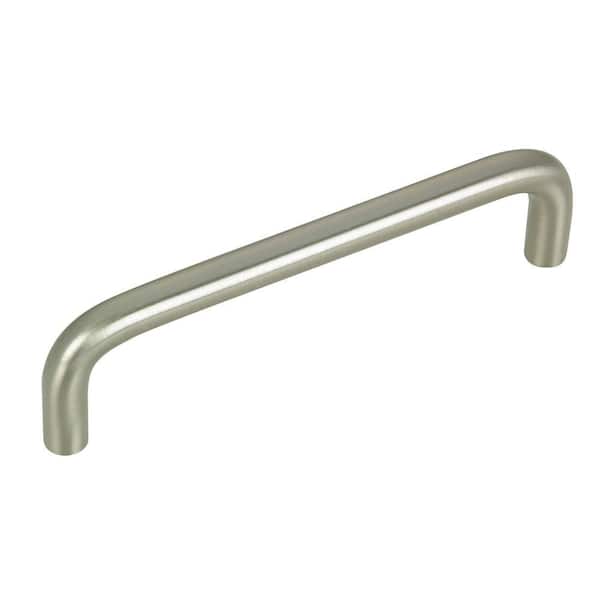 Richelieu Hardware Livingston Collection 3 3/4 in. (96 mm) Brushed Nickel Functional Round Cabinet Bar Pull