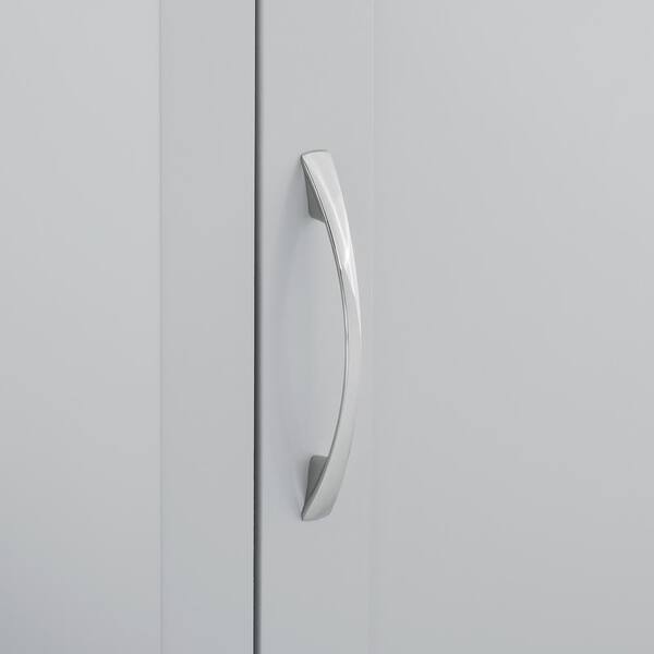 FUNKOL 23.63 in. L x 11.82 in. W x 60 in. H in Gray Ready to Assembly MDF Rectangle Base Kitchen Cabinet