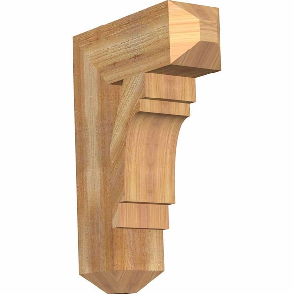 Ekena Millwork 6 in. x 26 in. x 18 in. Western Red Cedar Merced Craftsman Rough Sawn Bracket