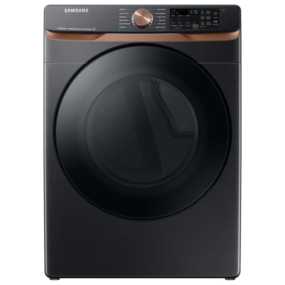 Samsung 7.5 cu. ft. Smart Electric Dryer in Brushed Black with Steam Sanitize+ and Sensor Dry