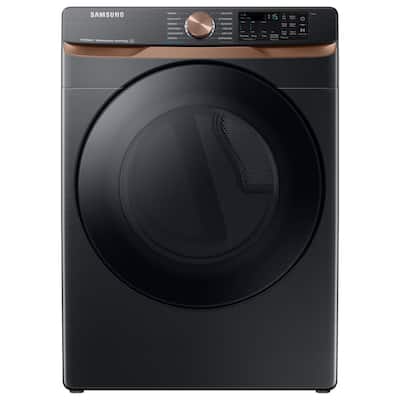 7.5 cu. ft. Smart Electric Dryer in Brushed Black with Steam Sanitize+ and Sensor Dry
