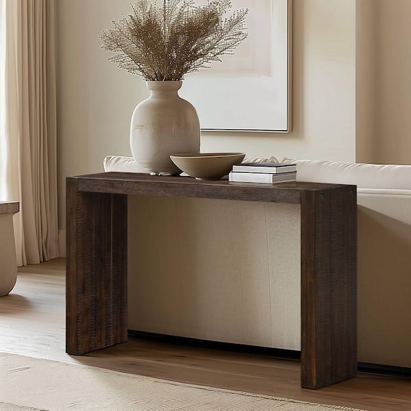 Monterey 54 in. Brown Rectangle Wood Console Table