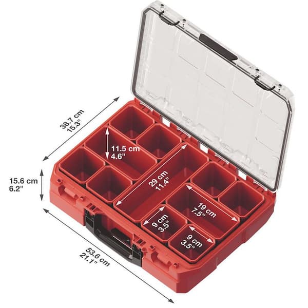 Hilti ProKit 11-Compartment Red Plastic Impact Resistant Small