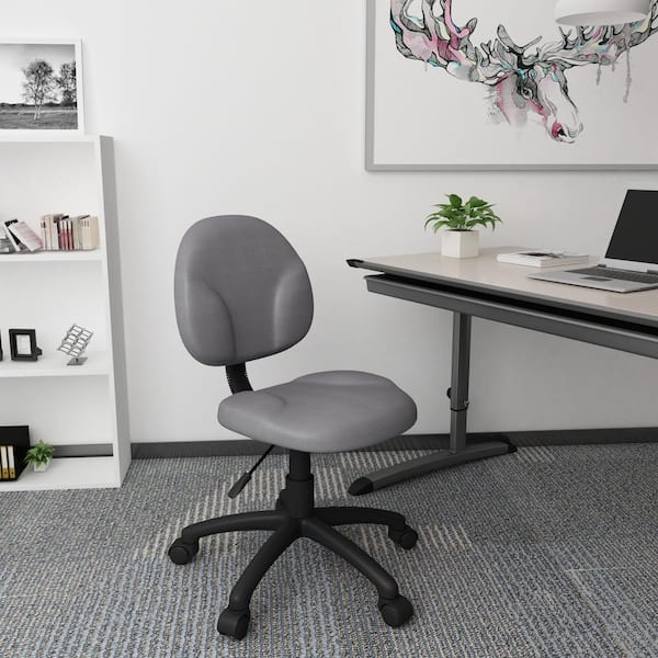 Black Pearington PEAR-619248 Swivel Armless Roller Office Task Chair 