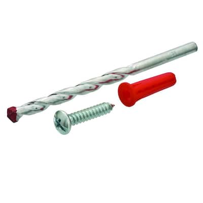 # 10-12 x 1 in. Plastic Conical Anchor Kit with Pan head Phillips Sheet Metal Screw (201-Pack)