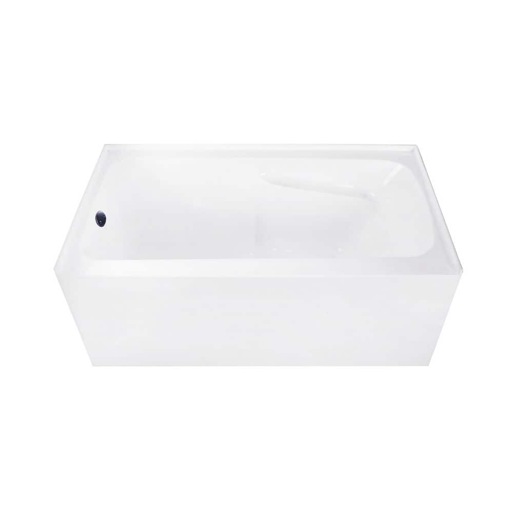 Aqua Eden 54 in. x 30 in. Acrylic Rectangular Alcove Soaking Bathtub with Left Drain in Glossy White/Matte Black price history on PriceWatchPro