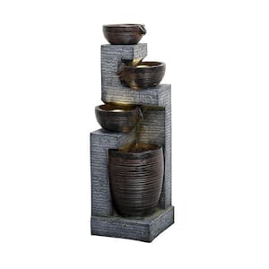 Kenroy Home Cathedral Resin and Metal Floor Fountain 51021MS - The Home ...