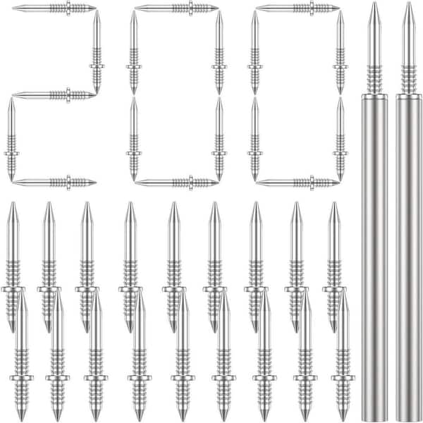 Galvanized Steel Seamless Double-Head Skirting Invisible Nails and Screws (200-Pack)