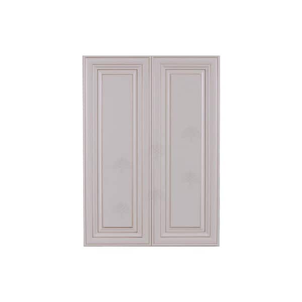 Princeton Assembled 33 in. x 42 in. x 12 in. Wall Cabinet with 2 Doors 3 Shelves in Creamy White