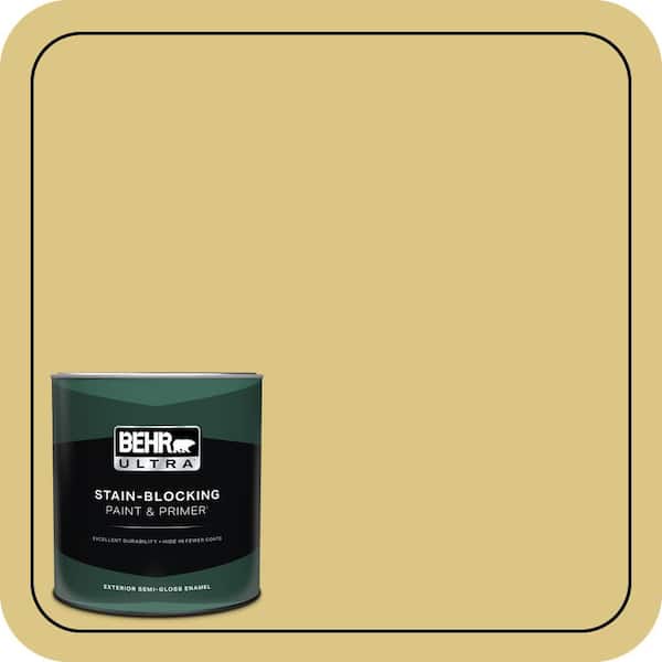 BEHR ULTRA 1 qt. #390D-5 Sea Kelp Semi-Gloss Enamel Exterior Paint & Primer