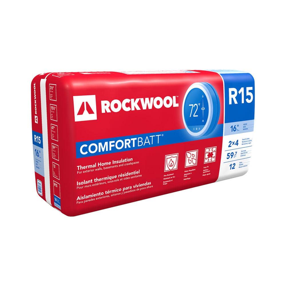 R-15 Comfortbatt 3-1/2 in. x 15 in. x 47 in. Fire Resistant Stone Wool Insulation Batt (59.7 sq. ft.) price history on PriceWatchPro