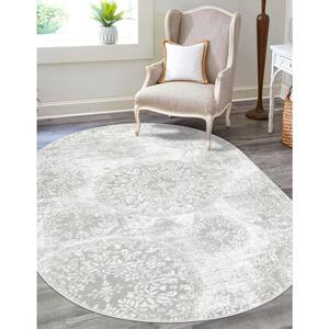 Sofia Grand Light Gray 5 ft. 3 in. x 8 ft. Area Rug