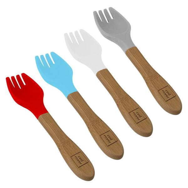Toddler Utensils Set PLASKIDY Stainless Steel with Silicone Handle
