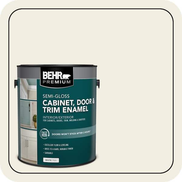 1 gal. #12 Swiss Coffee Semi-Gloss Enamel Interior/Exterior Cabinet, Door & Trim Paint