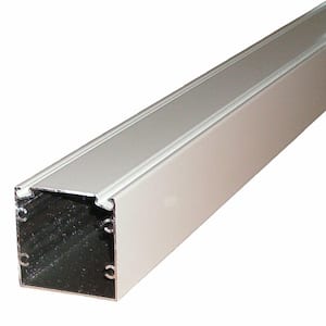 95.25 in. x 2 in. x 2 in. White Screen Room Aluminum Extrusion with Spline Track