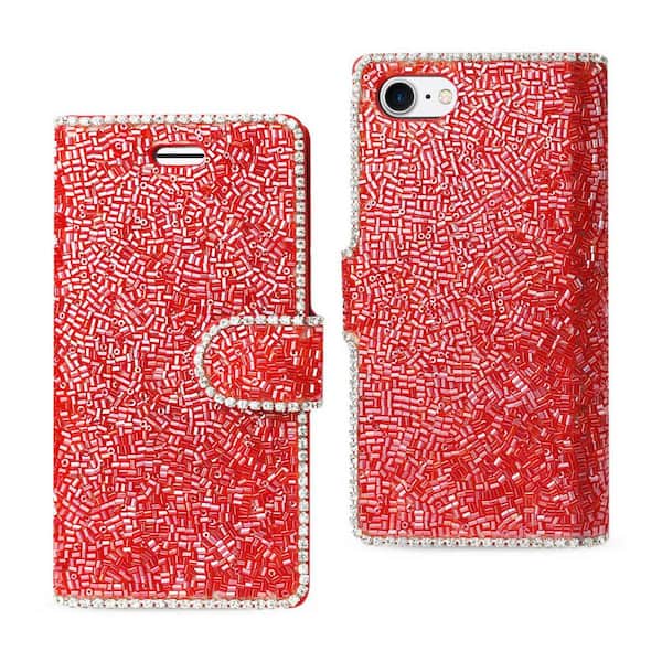 REIKO iPhone 7 Rhinestone Case in Red