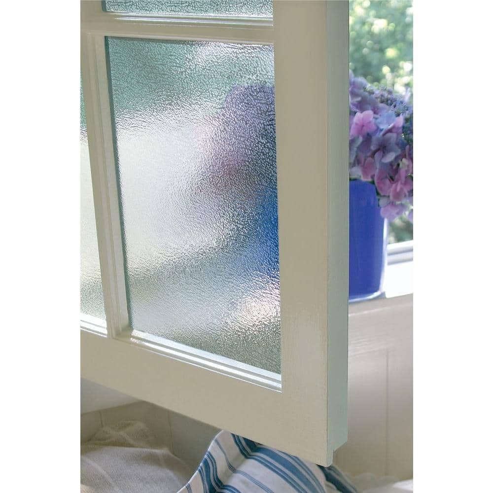 Textured Frosted Glass Privacy Window Film, 36 x 72 Inches