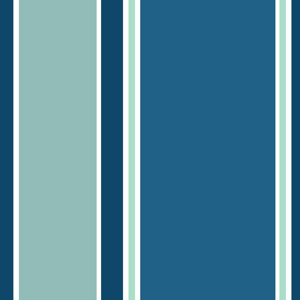 Sanders Stripe Puff Blue and Green Wicker Cushion Set