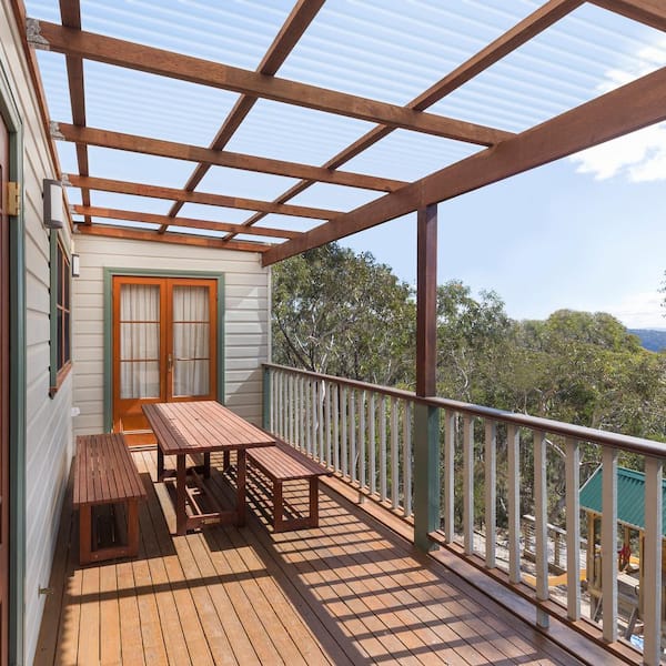 2.2 ft. x 12 ft. Corrugated PVC Roof Panel in Clear