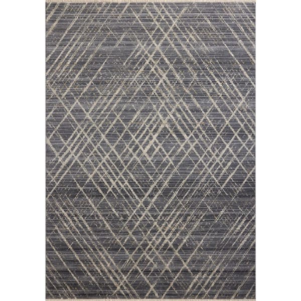 Wade Midnight / Beige 7 ft. 10 in. x 10 ft. Contemporary Area Rug