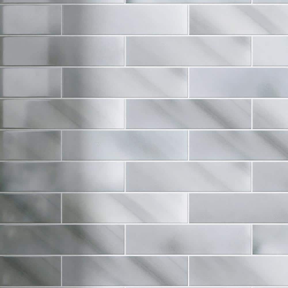 Natural Crystal Gray 1.89 in. x 7.8 Subway Polished Marble Tile Sample price history on PriceWatchPro