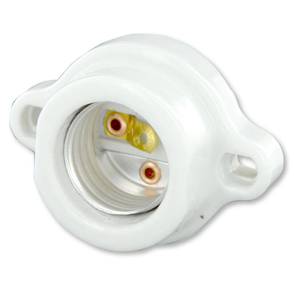 Leviton Porcelain Lampholder Medium Base Light Socket Keyless 660W 250V 8063-101 