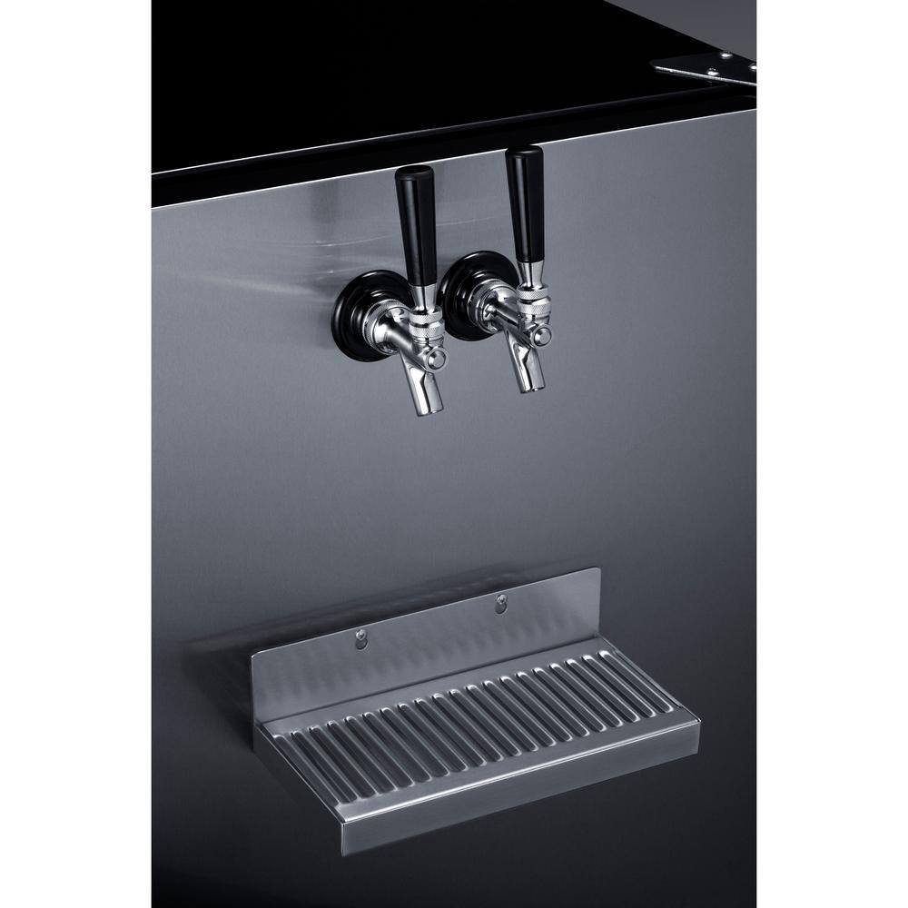 Stainless Steel Dual Tap Commercial Built-In Beer Kegerator