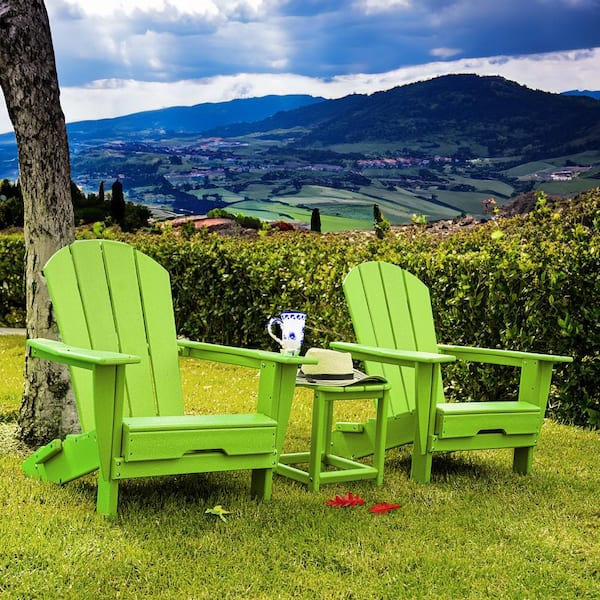 Tenleaf Light Green Wood Relaxing Arm Rest Adirondack Chair FCBF13