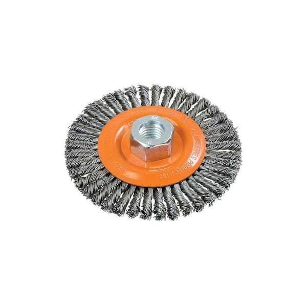 4.5 in. Stringer Bead Brush with Knot-Twisted Wires 5/8 in. - 11 in. Arbor