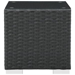 Sojourn Patio in Chocolate Wicker Outdoor Side Table