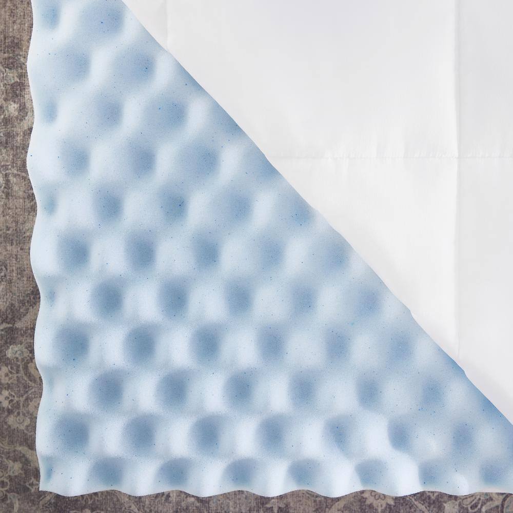 Full Size White Hybrid Memory Foam and Fiber Mattress Topper