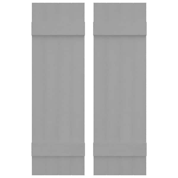 Builders Edge 14 in. W x 28 in. H TailorMade Four Board Joined (2 Batten), Board-n-Batten Shutters - Paintable