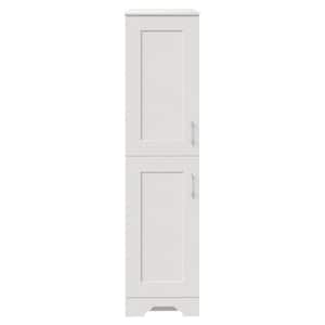Hawthorne 16 in. W x 22 in. D x 65 in. H White Freestanding Linen Cabinet