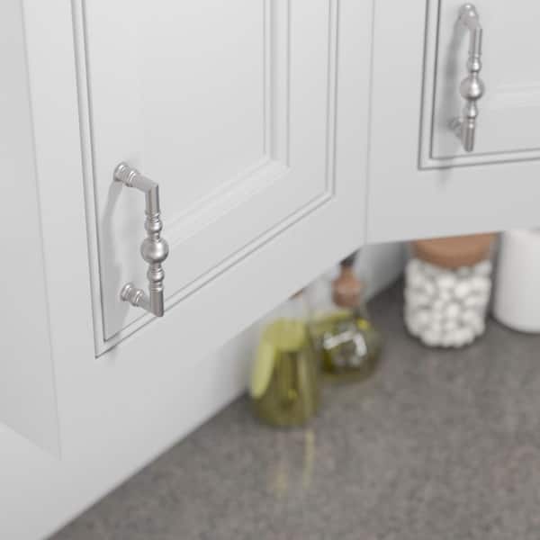 Firenze Collection 5-1/16 in. (128 mm) Classic Brushed Nickel Round Cabinet Bar Pull