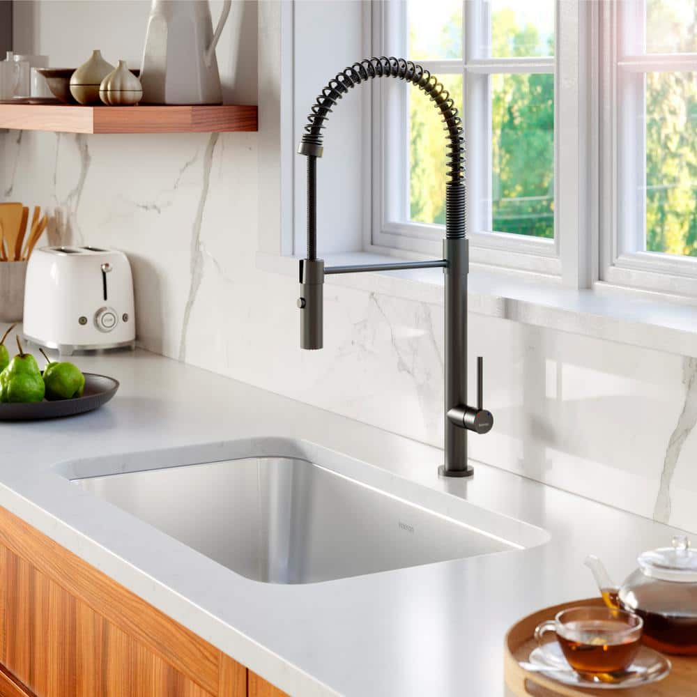 Karran 30'' Satin Brushed Stainless Steel Single Bowl Undermount Kitchen Sink