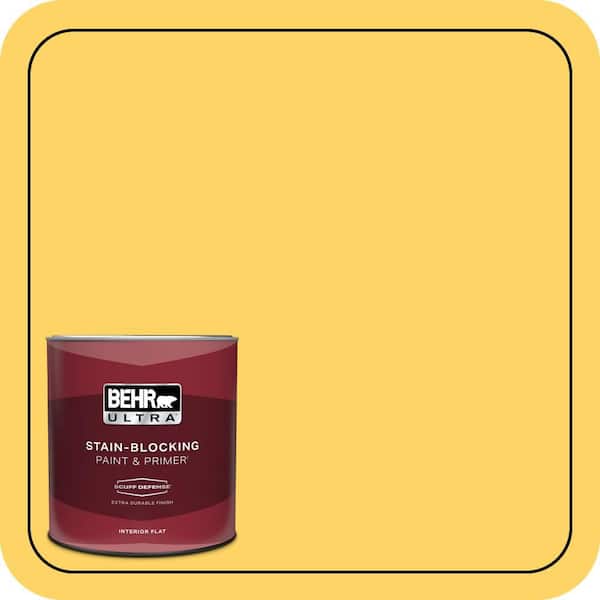 BEHR ULTRA 1 qt. #P290-5 Squash Blossom Extra Durable Flat Interior Paint & Primer