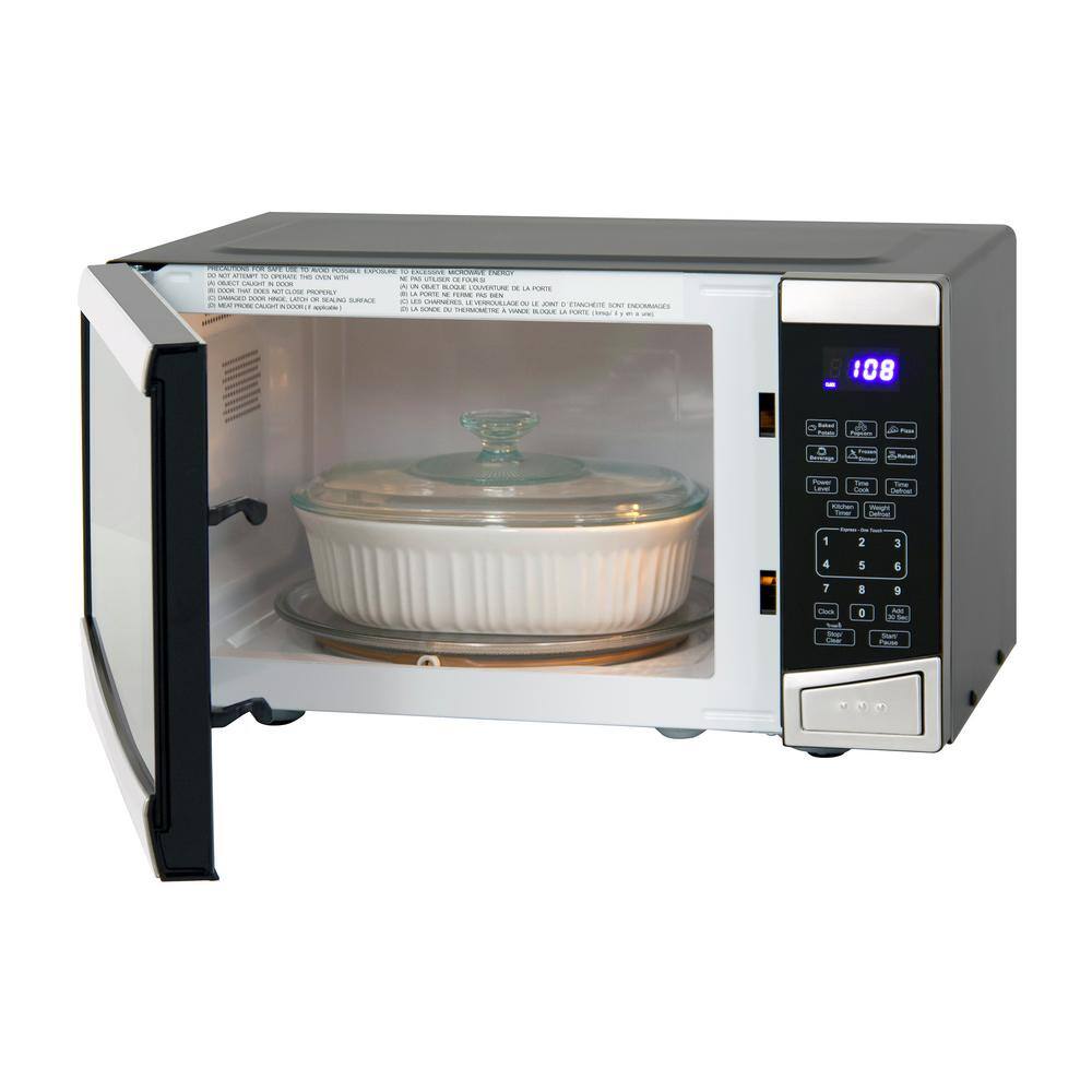 Compact Stainless Steel Digital Microwave Oven for RV, 0.9 cu. ft.