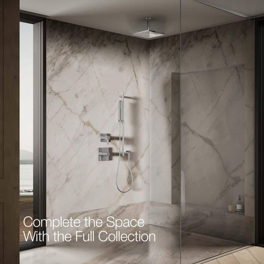 Polished Chrome 10" Square Rain Showerhead