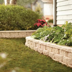 4 in. H x 11.63 in. W x 6.75 in. L Light Almond Retaining Wall Block (144 Pieces/ 46.6 Sq. ft./ Pallet)