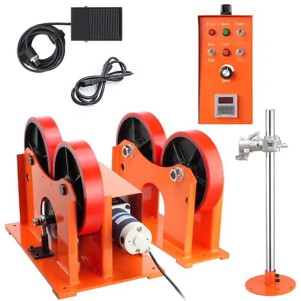 SKYSHALO 110 V Turning Rolls Linkage Roller, 1,000 kg/2,205 lbs. Loading Welding Turning Roll, 25 mm -1,400 mm Diameter