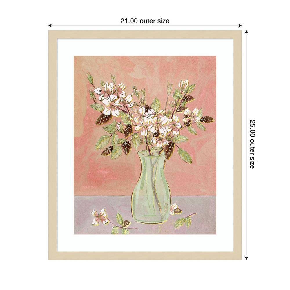 Love in Italy 21"x25" Beige Wood Framed Wall Art Print