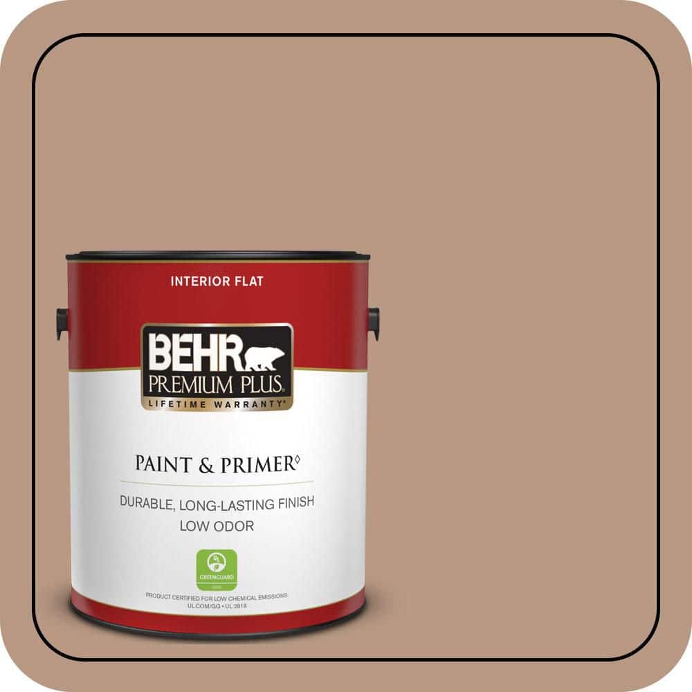 1 gal. #250F-4 Stone Brown Flat Low Odor Interior Paint & Primer price history on PriceWatchPro