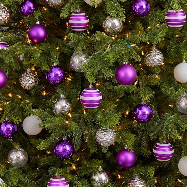 80mm baby's 1st Christmas Blue Pink Shatterproof Christmas Tree Bauble Decoratio 