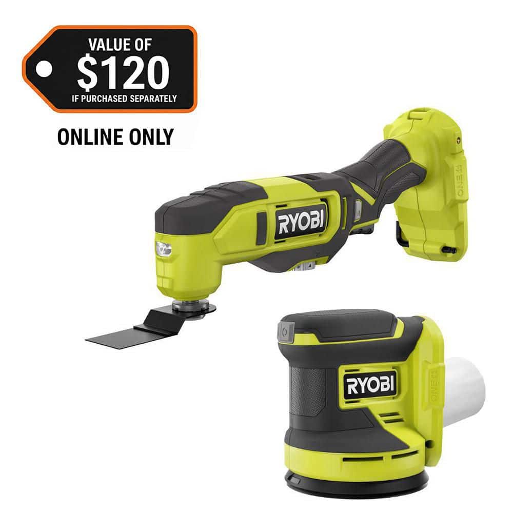 RYOBI ONE+ 18V Cordless 2-Tool Combo Kit with Multi-Tool and 5 in. Random Orbit Sander (Tools Only) PCL1207N
