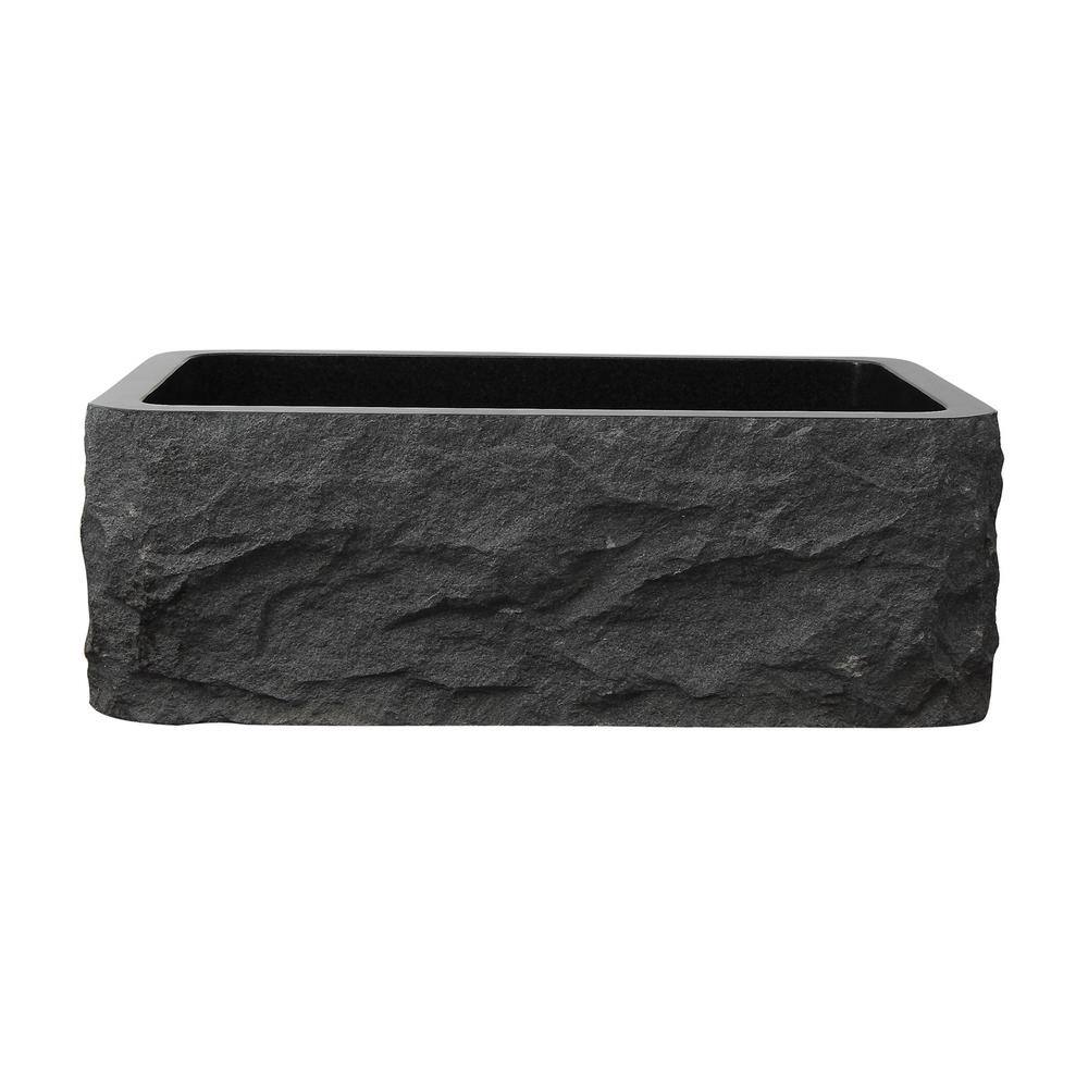 Birgitta 24'' Black Granite Farmhouse Single Bowl Sink