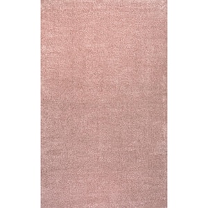 Haze Solid Low-Pile Pink 10 ft. x 14 ft. Area Rug