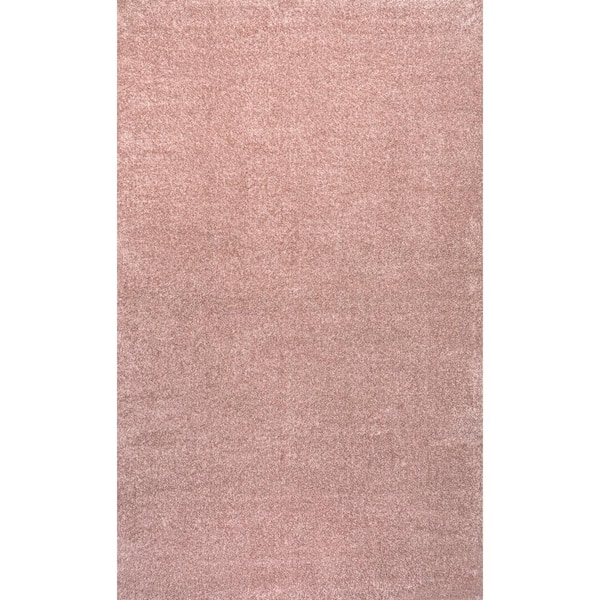 Haze Solid Low-Pile Pink 12 ft. x 15 ft. Area Rug